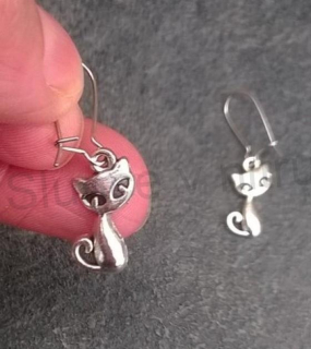 Visací náušnice kočička, kočička (BB563)