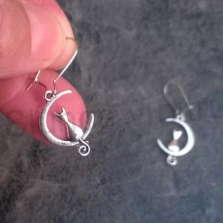 Visací náušnice kočička, kočička (BB564)