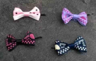 Dětská mašle do vlasů se sponkou 4 ks (H228)