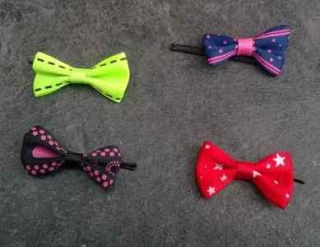 Dětská mašle do vlasů se sponkou 4 ks (H229)