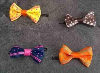 Dětská mašle do vlasů se sponkou 4 ks (H230)