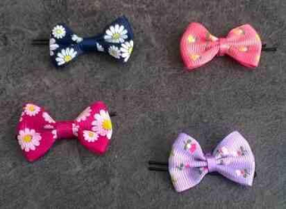 Dětská mašle do vlasů se sponkou 4 ks (H231)