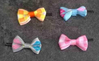 Dětská mašle do vlasů se sponkou 4 ks (H232)