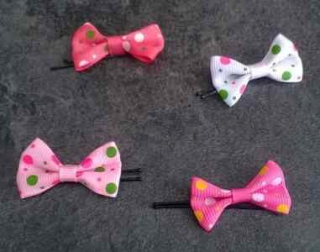 Dětská mašle do vlasů se sponkou 4 ks (H235)