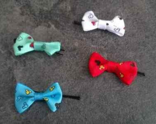 Dětská mašle do vlasů se sponkou 4 ks (H236)