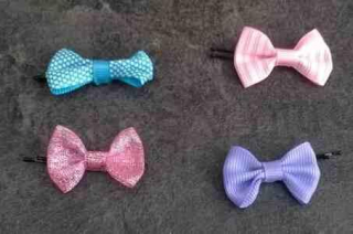 Dětská mašle do vlasů se sponkou 4 ks (H238)