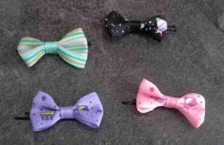 Dětská mašle do vlasů se sponkou 4 ks (H242)