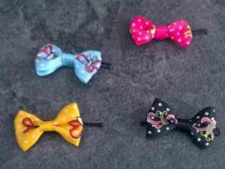 Dětská mašle do vlasů se sponkou 4 ks (H244)