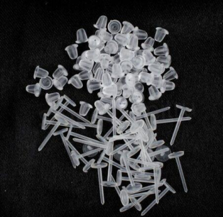 Puzety silikonové s ploškou - 12 x 5 mm 1 Pár (AA72)