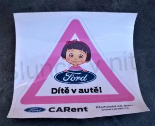 Samolepka na auto Dítě v autě originál Ford 15 x 14,5 cm (E470)