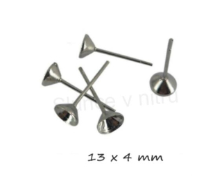 Puzety Ocelové pro šatony 13 x 4 mm 1 Pár (AA73)