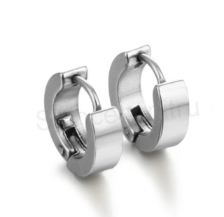 Kruhové náušnice stříbrné z chirurgické oceli (BB87)