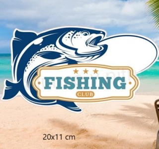 Samolepky na auto pro rybáře Fishing Club (E473)