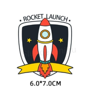 Samolepicí nažehlovací nášivk Rocket launch (C585)