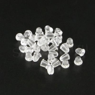 Náušnicová zarážka silikon špunt 4,5 mm 1 Pár (AA74)