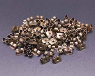 Náušnicová zarážka motýlek starobronz 6 x 4 x 3 mm | 1 Pár (AA79)