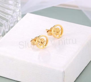 Puzetové náušnice strom života z chirurgické oceli (BB576)