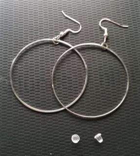 Kruhové náušnice kruhy z chirurgické oceli (BB579)