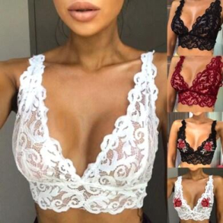 Krajková podprsenka bílá, černá, červená (K148)