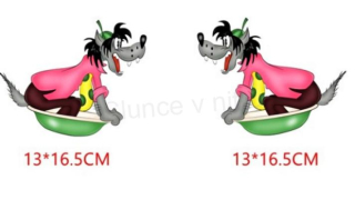 Samolepky na auto wolf well, vlk, jen počkej zajíci (E487)