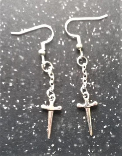 Visací náušnice s mečem (BB580)