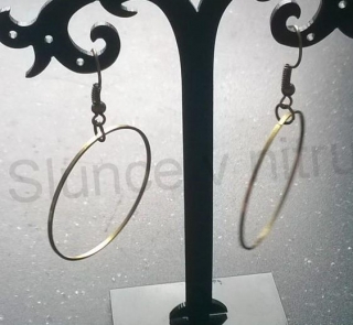 Kruhové náušnice kruhy bronzové (BB586)