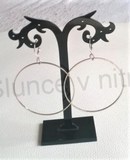 Kruhové náušnice kruhy platinové (BB588)