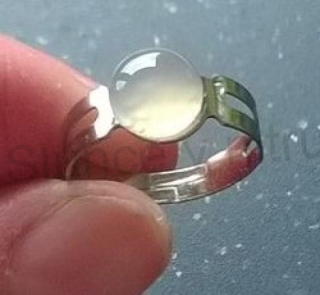 Nastavitelný minerální prsten kříšťál (X716)