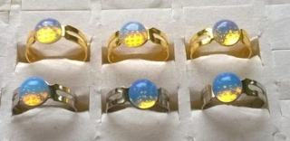 Nastavitelný minerální prsten opálit (X719)