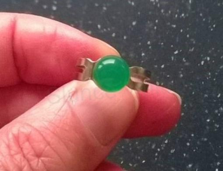 Nastavitelný minerální prsten jadeit (X726)