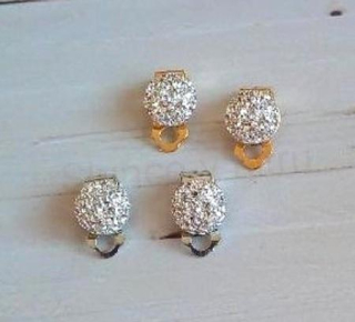 Náušnice klipsy stříbrná měnicí (BB600)