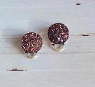 Náušnice klipsy hnědá měnící 12 mm (BB605)