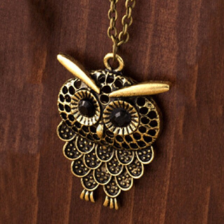 Náhrdelník s přívěškem Sova v bronzové barvě (BD64)