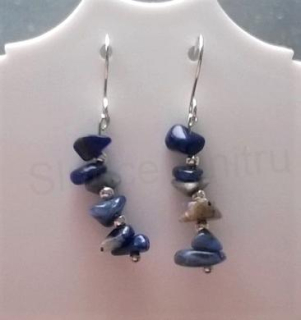 Minerální  náušnice sodalit (X744)