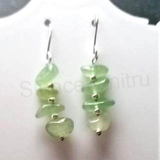 Minerální  náušnice aventurin (X750)