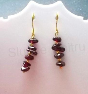 Minerální  náušnice Granát (X755)