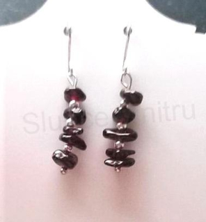Minerální  náušnice Granát (X756)
