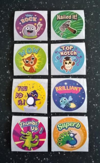 Samolepky, nálepky zvířátka 4 ks (E499)