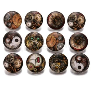 Kabošon skleněný čudlíkový 18 mm (AD128)