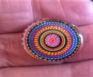 Kabošon ovál - sklo 25x18 mm (AD131)