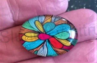 Kabošon ovál - sklo 25 x 18 mm (AD138)