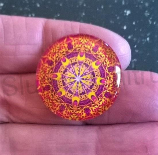 Kabošon kulatý - sklo 25 mm (AD141)