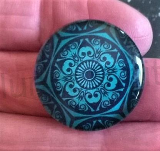 Kabošon kulatý - sklo 25 mm (AD145)