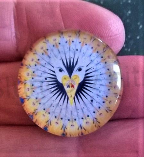 Kabošon kulatý - sklo 25 mm (AD154)