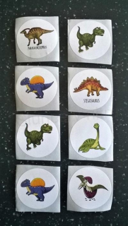 Samolepky, nálepky dinosouří zvířátka 4 ks (E501)