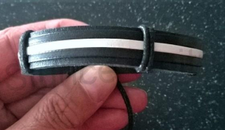 Kožený náramek nastavitelný pletený (BC515)