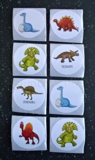 Samolepky, nálepky dinosouří zvířátka 4 ks (E504)