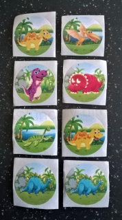 Samolepky, nálepky dinosouří zvířátka 4 ks (E506)