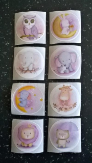 Samolepky, nálepky zvířátka 4 ks (E509)