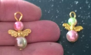 Andílek pro štěstí duhový - talisman - zlatý (H300)